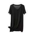 thumbnail image 1 of Blouses pour Femmes Chemise Décontractée Fine Douce et de Base Ajustée Longueur Moyenne à Manches Courtes Col Rond Haut/chemise, 1 of 1