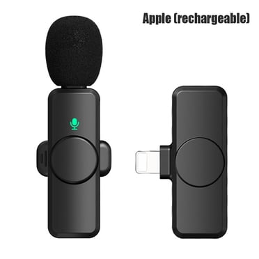 Amdohai Microphone Cravate Sans Fil Réduction du Bruit Mini Micro Portable à Pince Micro à Revers Omnidirectionnel 360° Type-C/IOS pour Diffusion en Direct Enregistrement Sonore