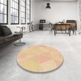 thumbnail image 4 of Ahgly Company Tapis d'Intérieur Lavable à la Machine, Carré, Transitionnel, Orange, Tapis de Zone, 4 Pieds Carré, 4 of 7