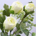 thumbnail image 3 of thinsony Artificial Flower Bouquet Wedding Party Simulation Floral Decor Home Decoration artificial Flower, White, 3 of 4