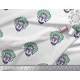 thumbnail image 2 of Soimoi Polyester Crepe Fabric Leaves & Floral Block Fabric Prints by Yard 42 Inch Wide, 2 of 3