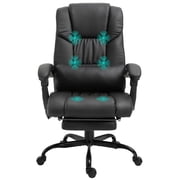Vinsetto 6-Point Vibration Massage Office Chair with Footrest Remote Black