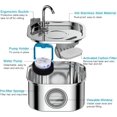 thumbnail image 2 of Cat Water Fountain .L/oz Automatic Stainless Steel Pet Fountain Water Levels Window can be Checked Dog Water Dispenser UltraQuiet Pump for Multiple Pets ( Filters & Sponge, 2 of 6
