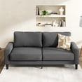 thumbnail image 1 of Mainstays Modern Upholstered Fabric Sofa, Dark Grey, 1 of 9