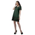 thumbnail image 4 of Moomaya Tunique à Manches Courtes Robes de Cocktail pour Femmes Robe en Coton Uni Extensible, 4 of 5