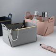 thumbnail image 4 of Big Sale ! Huayishang Home Textile Storage,Storage Case,Desktop Leather Storage Box Foldable Organizer Basket with Handle Cosmetics Snacks Sundries Storage, 4 of 8