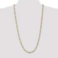 thumbnail image 2 of 14k Yellow Gold 30 Inch 5.25mm Figaro Chain Necklace Pendant Charm Flat, 2 of 9