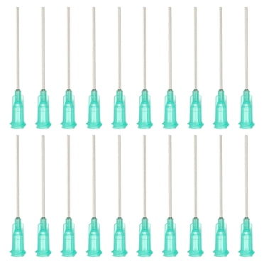 Aiguilles Distributrices 18Ga, 52 Pcs Aiguilles Distributrices Industrielles à Pointe Émoussée 1,5 Po avec Aiguille Luer Lock pour Recharges d'Encres Liquides Colle Adhésive Huile, Vert