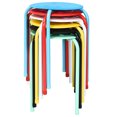 thumbnail image 1 of Gymax Set of 6 Portable Plastic Stack Stools Backless Classroom Seating Assorted Color, 1 of 10