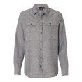 thumbnail image 1 of Women`s Long Sleeve Solid Flannel Shirt, M, Heather Grey, 1 of 3
