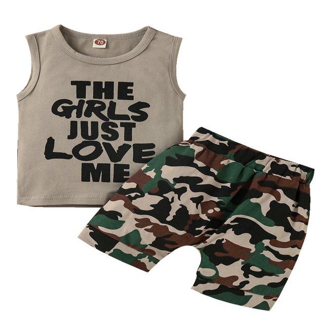 Survêtement d'Été Camouflage à Capuche T-Shirt Élastique Short