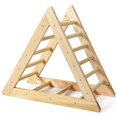 thumbnail image 3 of Costway Wooden Climbing Pikler Triangle with Climbing Ladder For Toddler Step Training, 3 of 10