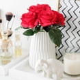 thumbnail image 2 of Mocoosy 12 Pcs Roses Rouges Artificielles, Roses en Soie avec Tiges Aspect Réaliste Faux Bouquets de Fleurs de Rose pour Arrangement de Mariage Douche Nuptiale Centres de Table Fête Décorations de Table à la Maison, 2 of 7