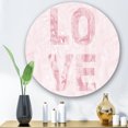 thumbnail image 1 of Designart - Pink Pastel Love - Shabby Chic Metal Circle Wall Art, 1 of 5
