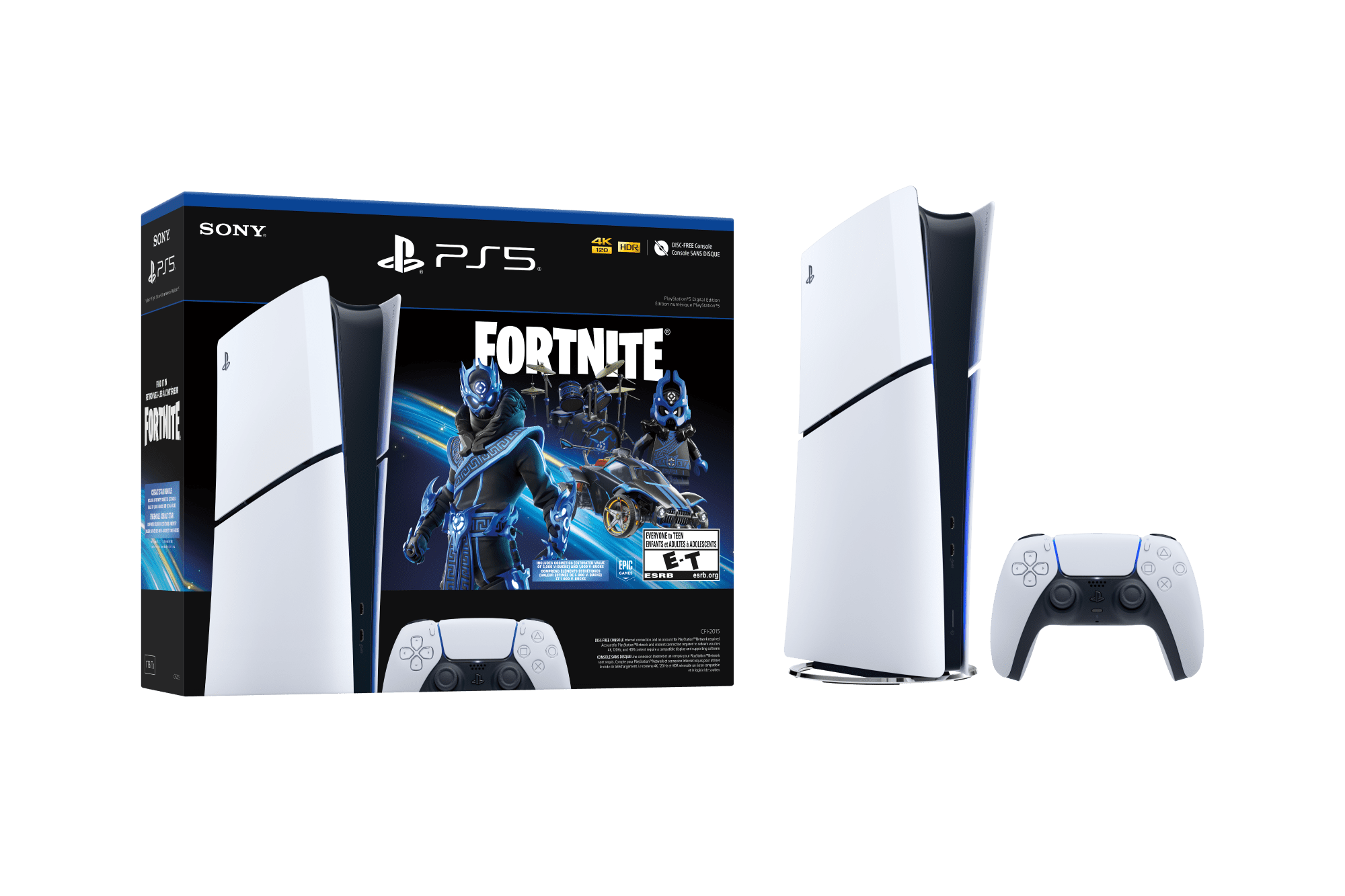 PlayStation®5 Digital Edition – Fortnite® Cobalt Star Bundle (model group – slim)