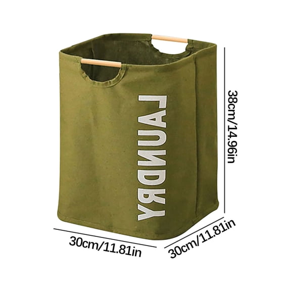 Laundry Basket Folding Portable Fabric 30X30X38cm Small Size for Home Bedroom Bathroom Storage Handles