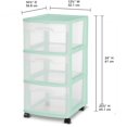 thumbnail image 4 of Sterilite 3 Drawer Cart - Green, 4 of 7