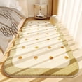 thumbnail image 1 of Feltree 40x120 Inch Faux Pashm Striped Area Rug, Non-Slip Foldable Carpet for Bedroom Bedside, Soft Tatami Mat for Living Room, Easy Clean Modern Floor Mat, 1 of 8
