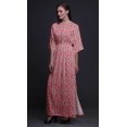 thumbnail image 3 of Bimba Robe Longue Imprimée en Rayonne à Feuilles, Taille Smockée, Fente Latérale, Robe pour Femme - Xxx-Grand, 3 of 6