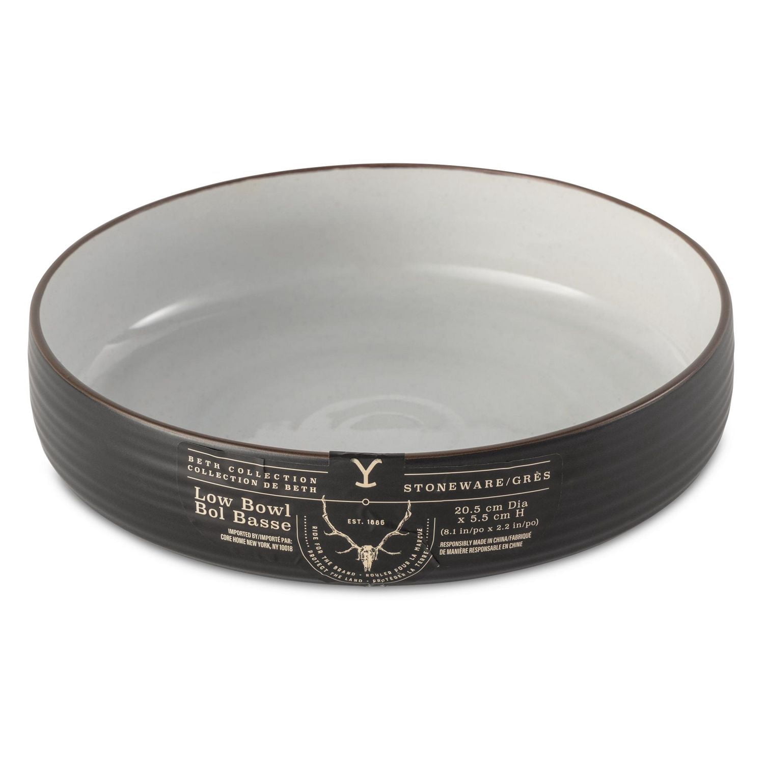 Yellowstone Stoneware Low Bowl, Beth Collection