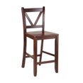 thumbnail image 2 of Winsome Orlando 5-Piece Set High Table, 2 Shelves with 4 V-Back Counter Stools - 94554, 2 of 9