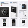 thumbnail image 3 of Tapo TP-Link Smart Video Doorbell Camera Wired, 2K 5MP, Color Night Vision, 180° Ultra-Wide FOV, 2-Way Audio, Free AI Detection, Cloud & SD Card Storage, Works w/Alexa & Google Home, D130, 3 of 7
