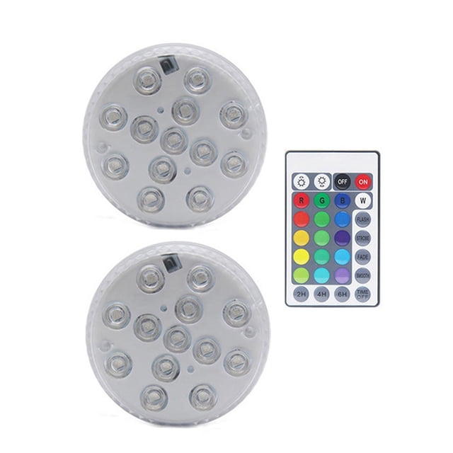 13 LED RGB Submersible Light With Magnet And Suction Cup Swimming Pool Light Underwater Tea Night Light For Pond ,Easy to Install