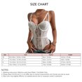 thumbnail image 3 of Body en Dentelle Gainant Body 2 Tasses Réglable Bretelles en Y Lingerie une Pièce, 3 of 6