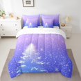 thumbnail image 2 of YST Ombre Bed Sheets Set,Purple Gradient Bed In A Bag For Kids Girls,Christmas Day Full Comforter Set 7 Piece,Xmas Snowflake Tree Bed Set,Winter Snow Bedding Comforter Sets,With 2 Pillowcase, 2 of 4