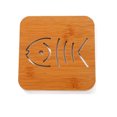 thumbnail image 1 of Agiferg Bamboo Wood Hollowed Wooden Cup Mat Cartoon Table Mat Pot Mat Bowl Mat, 1 of 7