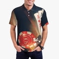 thumbnail image 1 of Vsdgher Polo à Manches Courtes pour Hommes, Imprimé Chips de Poker, Extensible, TTG, 1 of 6