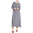 thumbnail image 1 of Erwazi Robe Tunique d'Automne pour Femmes, Décontractée, Ample, à Manches Longues, Col Rond, Fluide, Longue, Maxi, 1 of 2