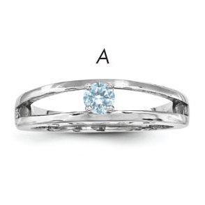 Sterling Silver Rhodium-plated Family Jewelry Mounting XMR71/1SSM-7 (mm x 3mm)