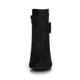 thumbnail image 3 of Unique Bargains Women's Round Toe Chunky Heel Zip Heeled Boots Ankle Booties, 3 of 7