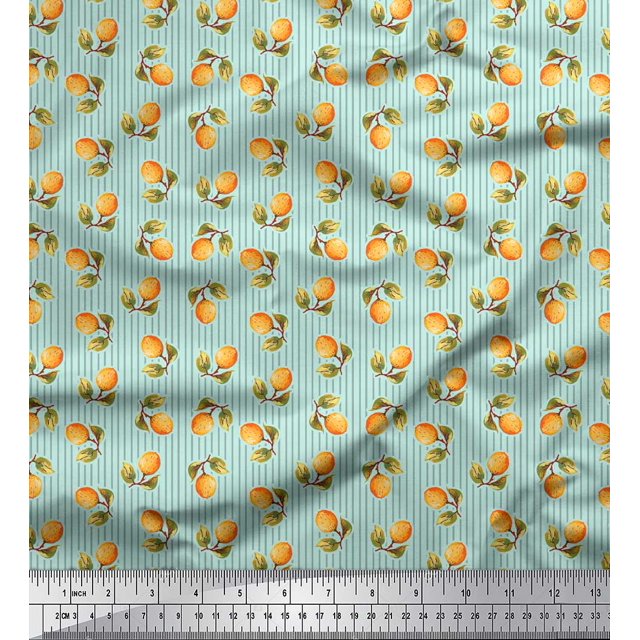 Soimoi Blue Rayon Fabric Circle Art Geometric Fabric Prints By Yard 56 Inch Wide