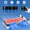 thumbnail image 2 of RGB Horizontal Stand And Automatic Cooling Station for PS5 PRO and PS5 Slim with 3-gear Fan, Dual Controller Charger For PlayStation 5, With 14 RGB Light Modes And Removable Headphone Stand, 2 of 7