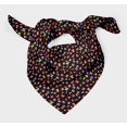 thumbnail image 3 of Bimba Brown Colorful Alphabets Text Pure Silk Printed Head Bandanas Summer Neck Wrap Scarf 40 x 80 Inches, 3 of 6