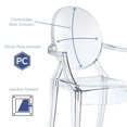 thumbnail image 5 of Modway Casper Modern Acrylic Stacking Dining Room Arm Chair, Clear, 5 of 5