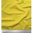 thumbnail image 1 of Soimoi Yellow Heavy Satin Fabric Lemon Slice Block Decor Fabric Printed Yard 54 Inch Wide, 1 of 5