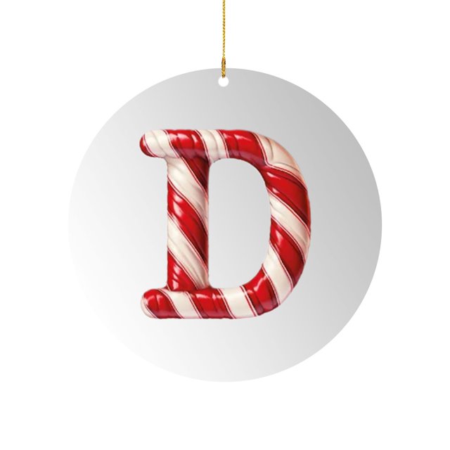 26 Letter Ornament Cane Candy Letter Ornament