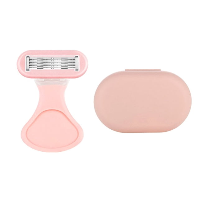 Women's 6-Layer Blade Razor with 55-Degree Pivoting Head - ABS+TPR Manual Hair Remover for Legs & Underarms, Mini Portable Shaver with Storage Box, Available in Green/Pink/Purple (2.99*2.09in Size)