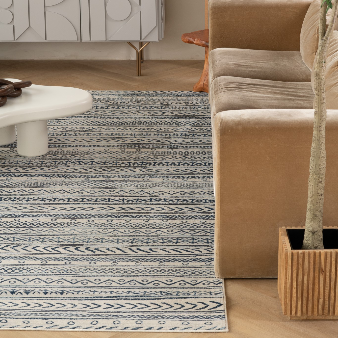 Rug Branch Havana Collection Tapis traditionnel en détresse.