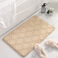thumbnail image 1 of Absorbent Non Slip Foam Bath Mat with Machine Washable Soft Velvet Texture for Bathroom Kitchen Long Lasting Easy to Dry Anti Backing Relaxeds Feet 15.74x23.62in, 1 of 8