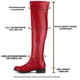 thumbnail image 2 of Unique Bargains Bottes Cuissardes pour Femmes à Talon Bloc au-Dessus du Genou Rouges (Taille 11), 2 of 8