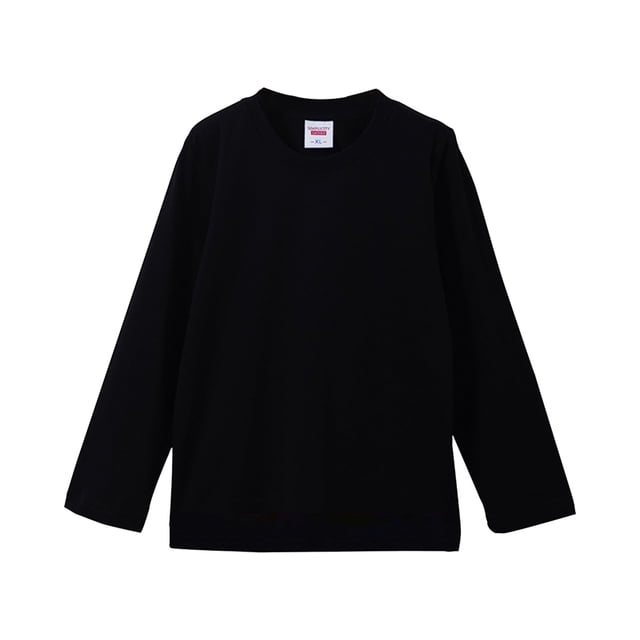 MIASHUI T-Shirt à Manches Longues Col Rond pour Filles Décontracté Couleur Unie Basique, Noir, 3-4 Ans