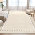 thumbnail image 1 of 5x7 Washable Area Rug for Living Room – Large Non Slip Rug with Rubber Backing, Soft Neutral Low Pile Carpet for Bedroom, Dining Room & Farmhouse, 1 of 7