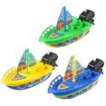 thumbnail image 1 of Educational Wind Up Motorboat Bathtub Toy Set Ski Speed Boat Water Play For Kids Learning Clockwork Activity, 1 of 3