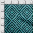 thumbnail image 2 of oneOone Viscose Chiffon Turquoise Blue Fabric Geometric Sewing Craft Projects Fabric Prints By Yard 42 Inch Wide, 2 of 4