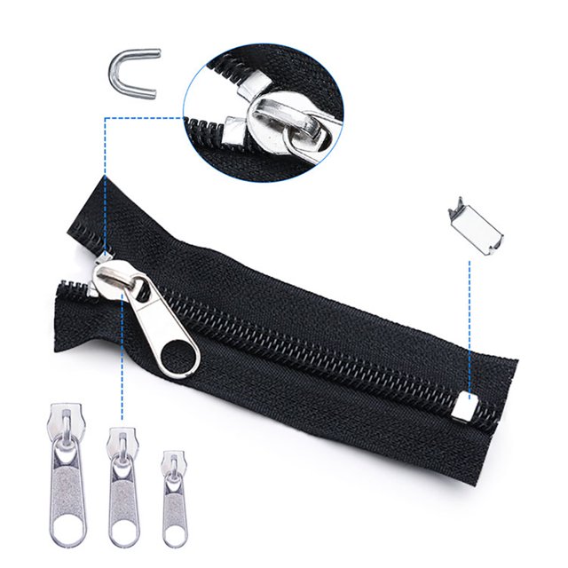 stanreset 84pcs/Bag Zipper Repair Kit Zip Slider Rescue Universal Zippers zipper slider kit Clothes Bag Tent Fix Plier Sewing Tool