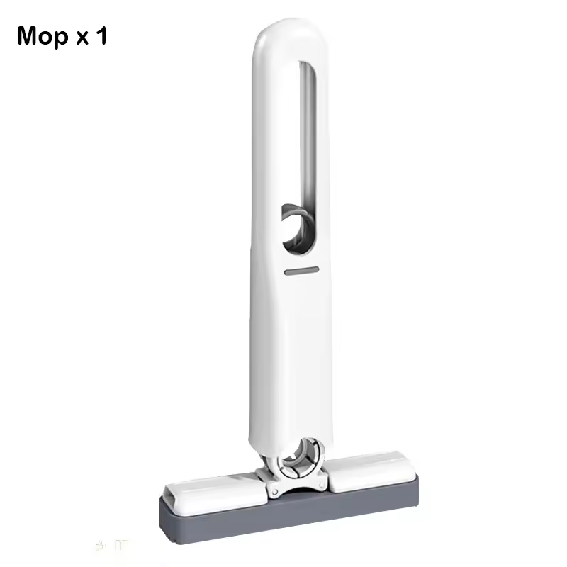 Inkcraft Powerful Squeeze Mini Mop – Folding Self-Squeezing Sponge Mop for Home, Desk,
